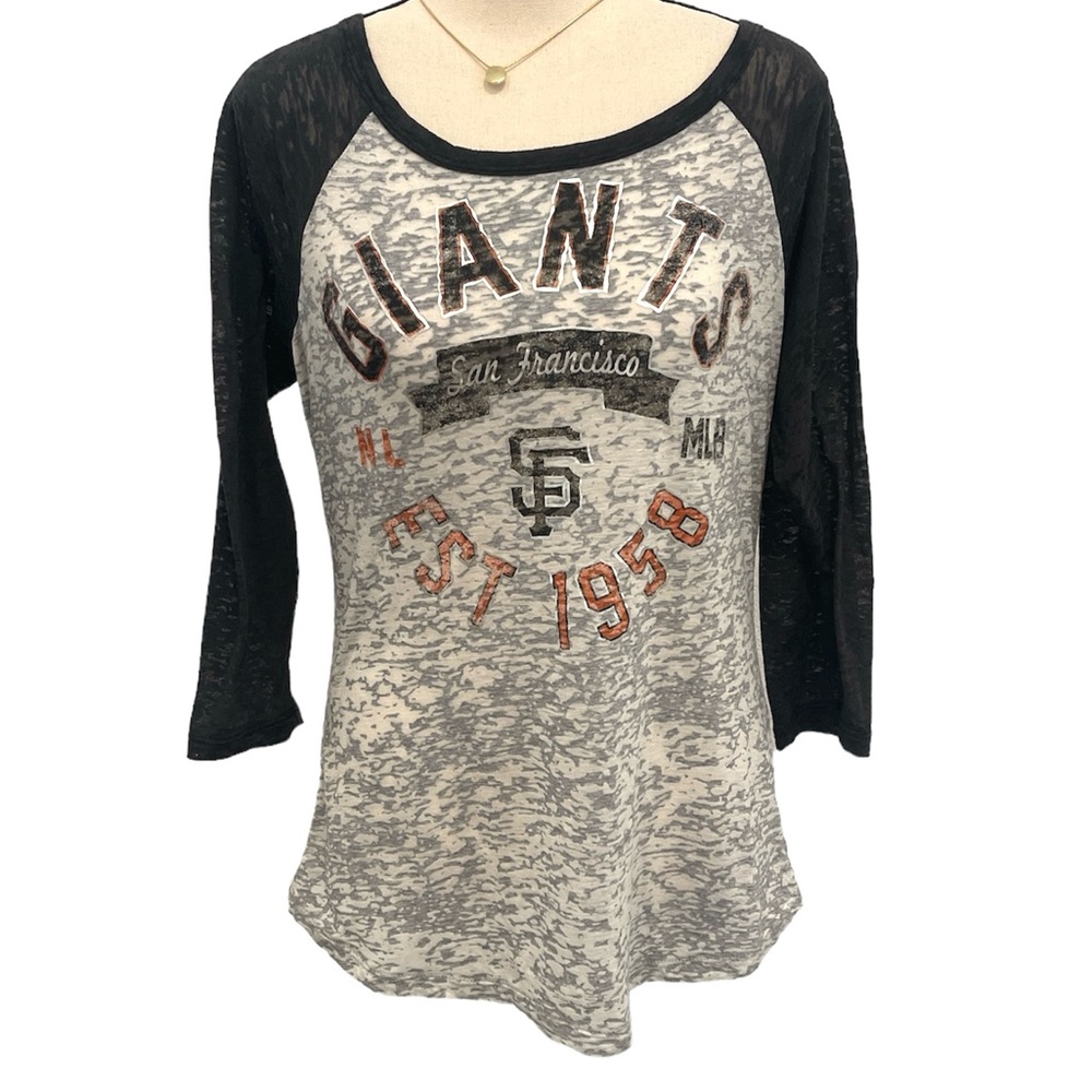 G3 For Her | SF Giants Baseball Tee 3/4 sleeve tshirt Sz M